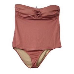 J. Crew strapless Tankini in coral size L